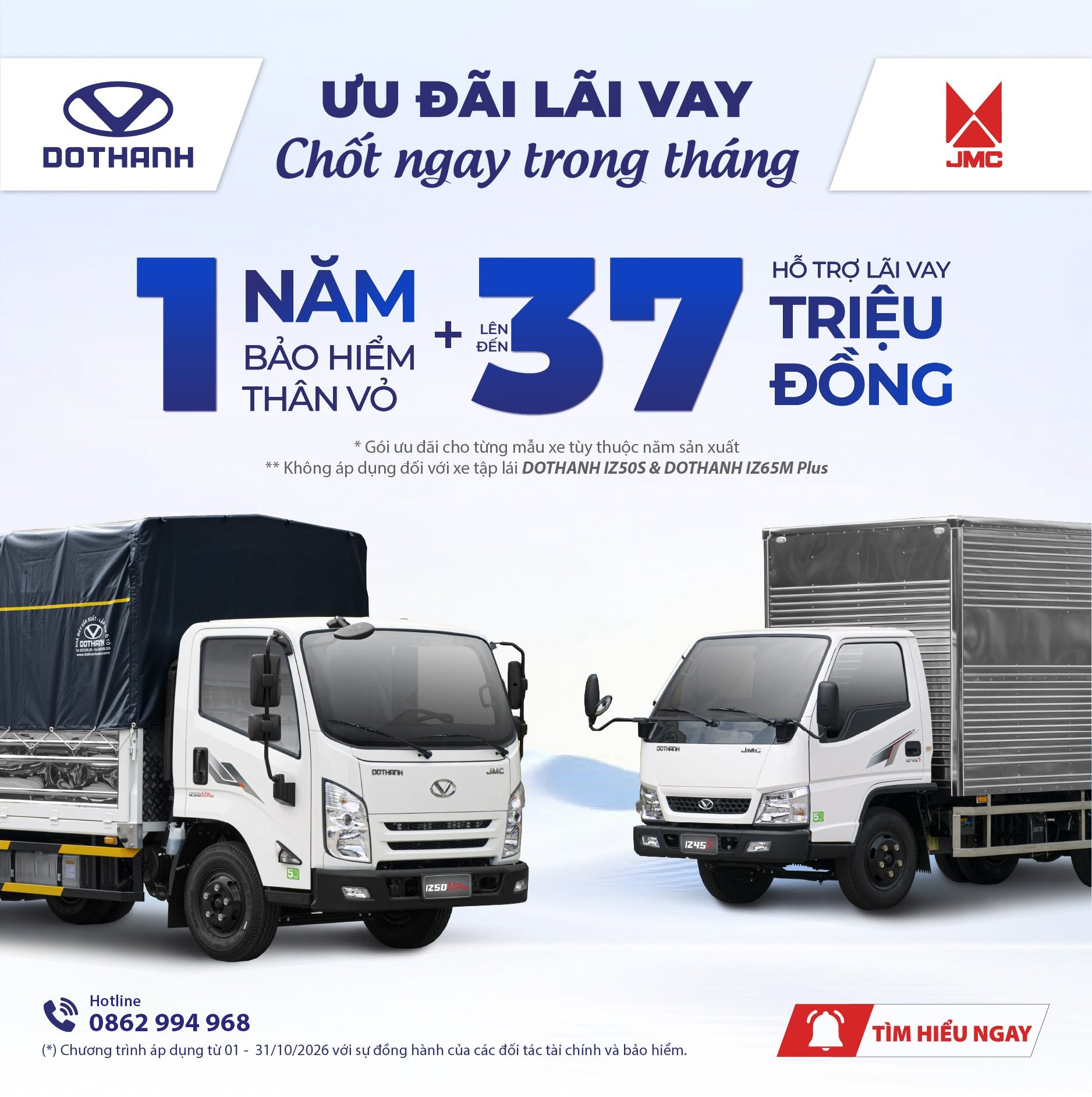 Chương Trình Khuyến Mãi Xe Tải DOTHANH IZ
