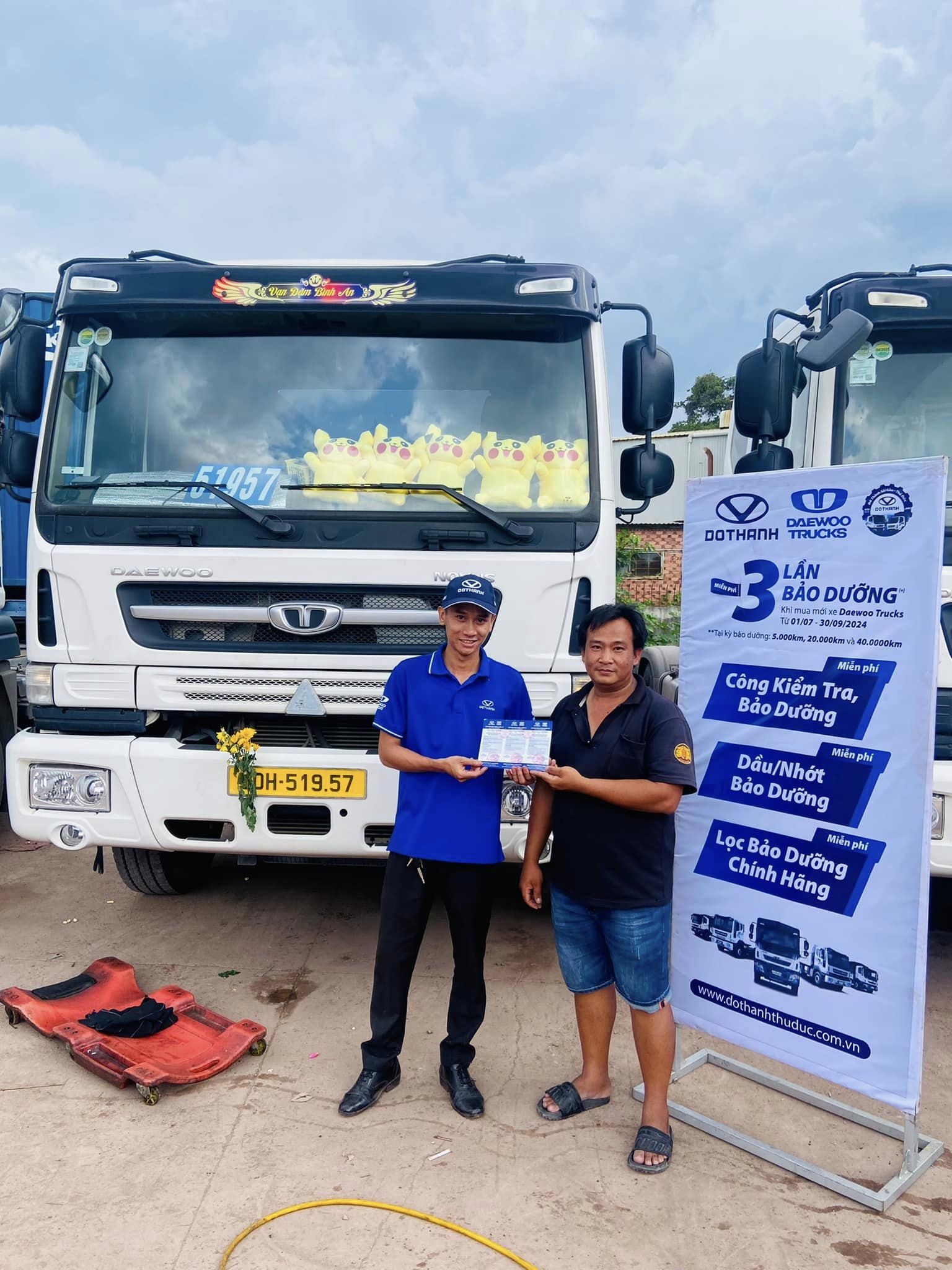 CHƯƠNG TRÌNH X3 LẦN MIỄN PHÍ BẢO DƯỠNG XE ĐẦU KÉO DAEWOO TRUCKS TẠI BÃI XE THỦY THẮNG