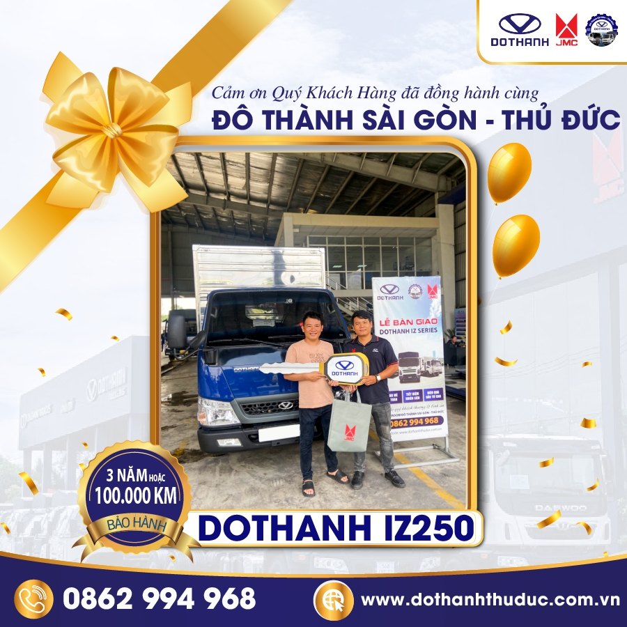 LỄ BÀN GIAO XE TẢI DOTHANH IZ THÁNG 08/2024 TẠI ĐÔ THÀNH SÀI GÒN - THỦ ĐỨC