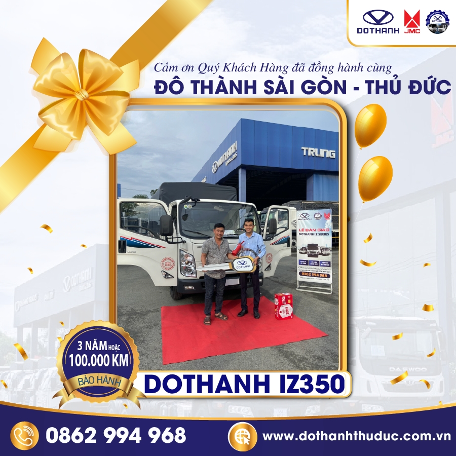 LỄ BÀN GIAO XE TẢI DOTHANH IZ THÁNG 09/2024 TẠI ĐÔ THÀNH SÀI GÒN - THỦ ĐỨC