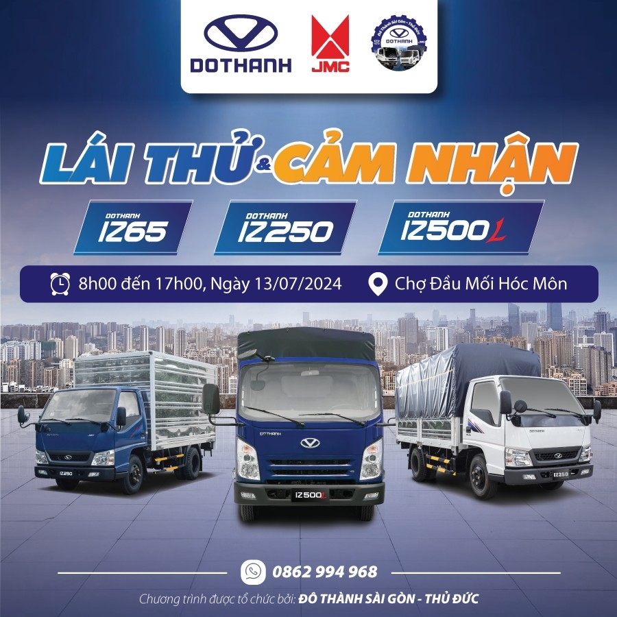 ROADSHOW THÁNG 07 KẾT HỢP ĐĂNG KÝ LÁI THỬ XE TẢI DOTHANH IZ